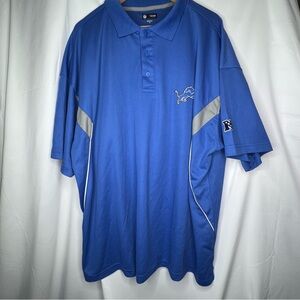 Detroit Lions NFL Team Apparel Football Embroidered Mens Polo Shirt Size 3XL NFC
